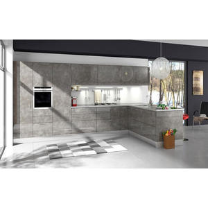 Kabinet dapur rumah rakitan sendiri laminasi desain dapur tinggi Modern buatan Tiongkok - Product Image 1