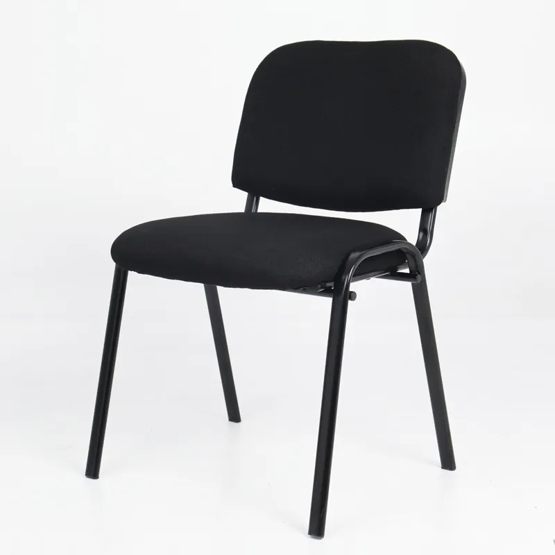 Chaise de visiteur de salle de conférence de chaises de conférence empilables sans bras de tissu de cadre en métal