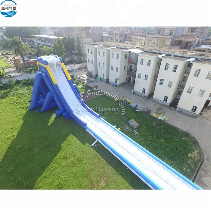 Grande escorrega inflável para venda, gigante PVC inflável água Slide com piscina NB001-5