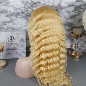 Highknight 金发人发全蕾丝假发为白人妇女 - Product Image 4