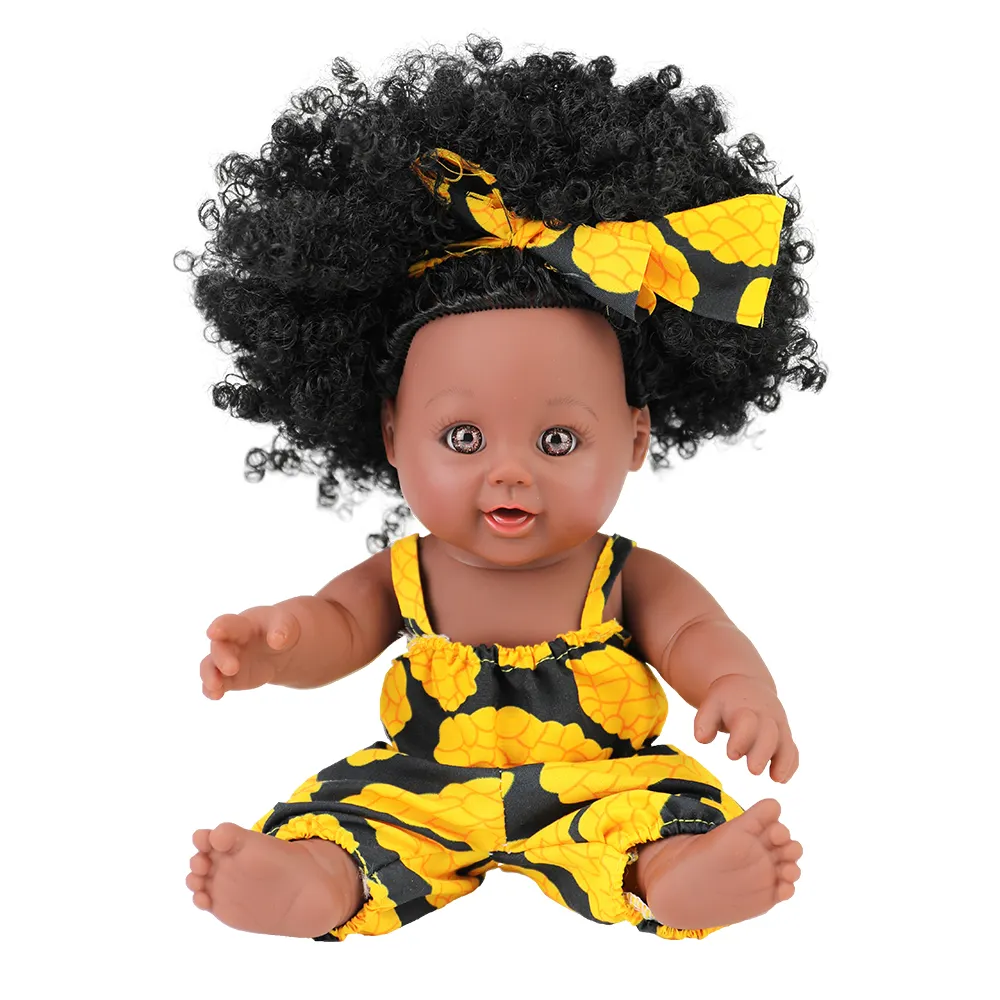 2021 12 polegada atacado nathaniel bebê bonecas pretas africano boneca real brinquedos com cabelo afro para crianças