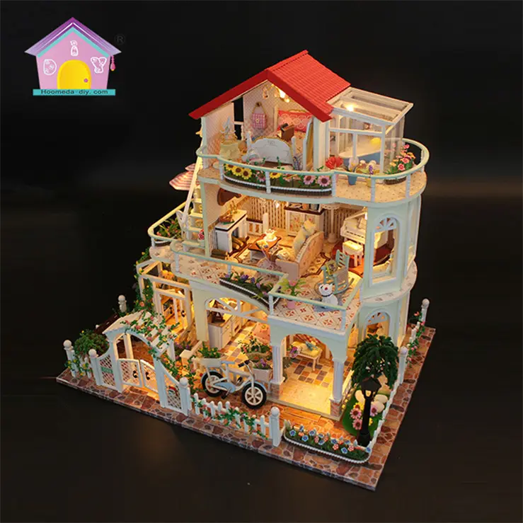 Maison de poupée simple, échelle 1, bricolage, pièces mignonnes en miniature, bricolage