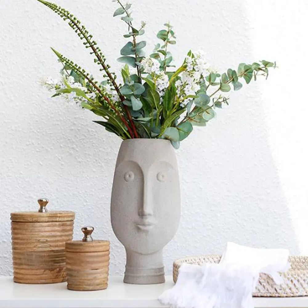 Vaso de concreto para planta facial, vaso de flores de cimento com 2018