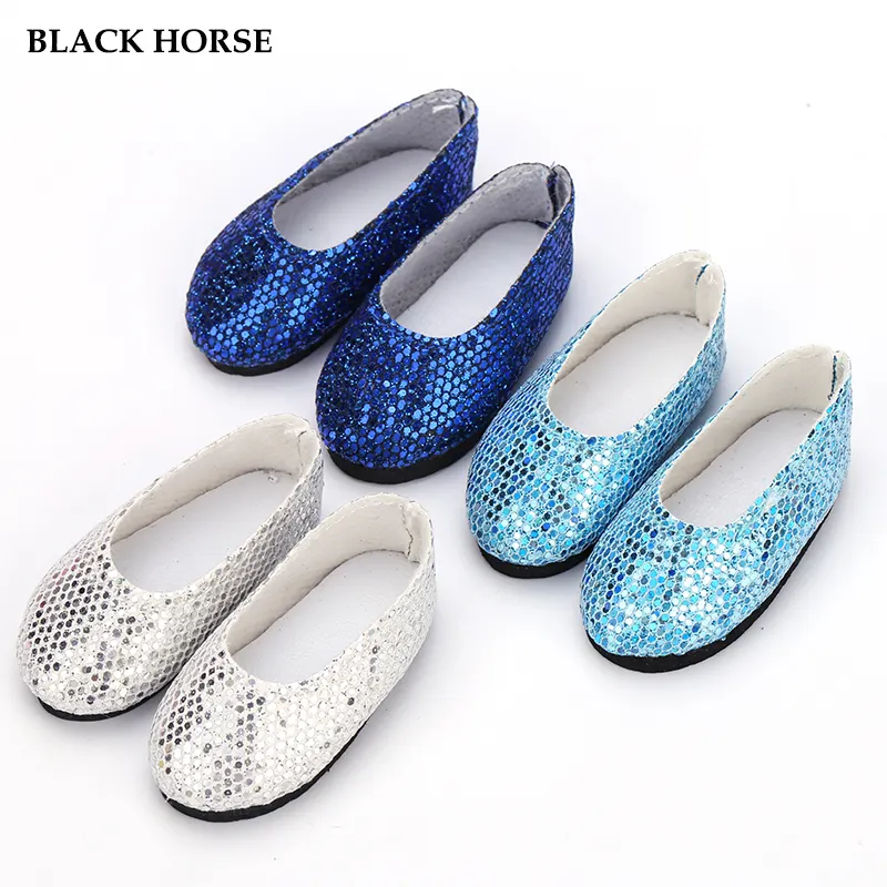 Silver Glitter 14 pollici Sharon Ragazza Scarpe Da Bambola Scarpe Giocattolo