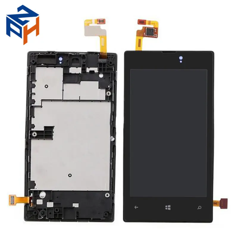 Tela de toque lcd com digitalizador, para nokia lumia 520 montagem display lcd preto
