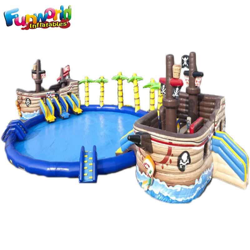 Commercial grade inflatable water toys castillos hinchables pool park inflatable water park with pool