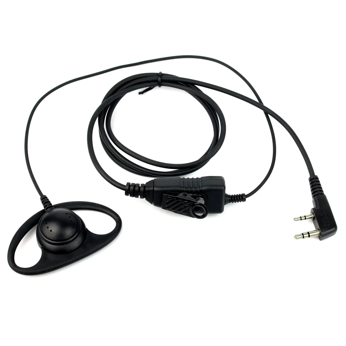 डी-आकार 2 पिन Retevis नरम कान हुक इयरपीस हेडसेट के लिए माइक्रोफोन Baofeng 888 s केनवुड WOUXUN POFUNG/ PUXING