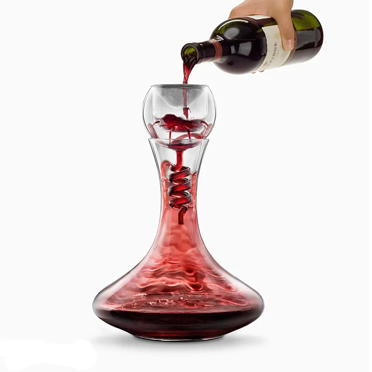 Carafe magique en verre Borosilicate, 1500 ml, 10 pièces, aérateur à vin avec filtre