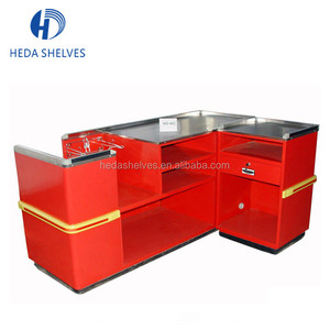 现代零售店现金柜台设计现金收银台柜台收银员可调超市柜台 - Product Image 2