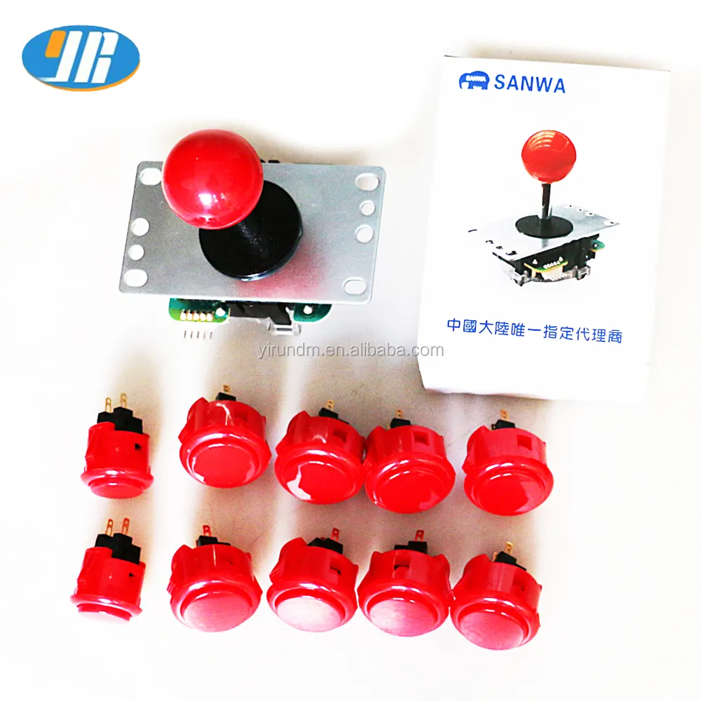 JLF-TP-8YT SANWA بعصا تحكم OBSF-30 24 أزرار ضغط للألعاب التي تعمل بالعملة المعدنية بأفضل الأسعار للبيع بالجملة!