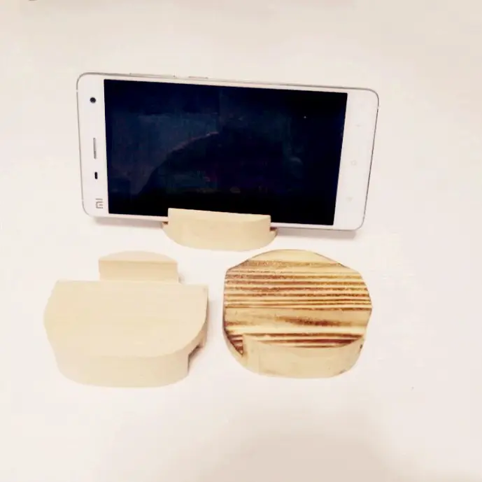 Suporte de madeira para celular artesanal, novidade criativa OEM, suporte de mesa para celular ODM natural, suporte para celular