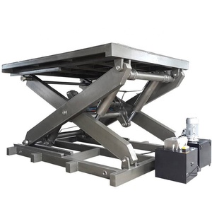 Plataforma elevadora de tijera fija, base de carga hidráulica eléctrica, precio barato - Product Image 1
