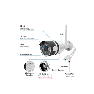Cámara tipo bala IP para exteriores Visión nocturna Conexión 4G Alarma Push APP Control PTZ Estilo Memoria/Red de almacenamiento en la nube Cámara IP - Product Image 6