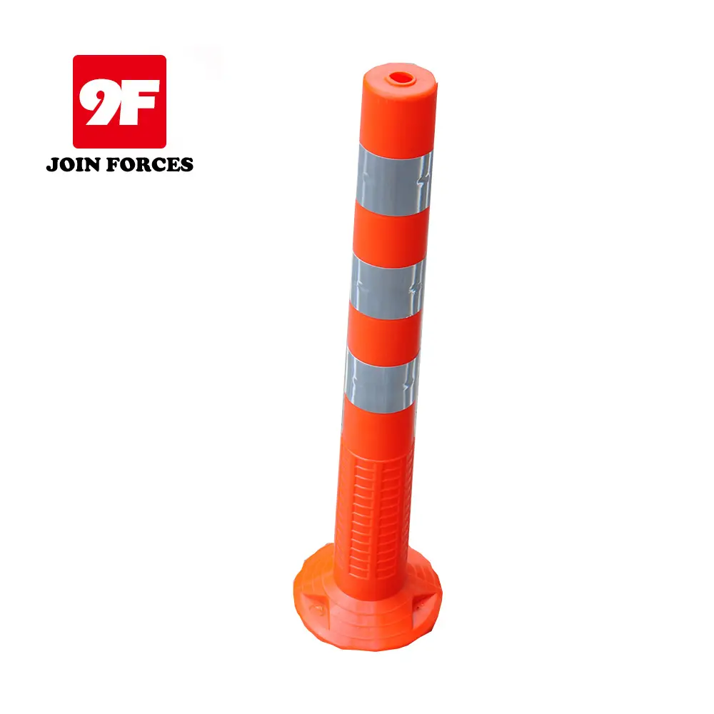 9F Cocok PE TPU/PU/PE Fleksibel Spring Pos Keamanan Jalan Bollard