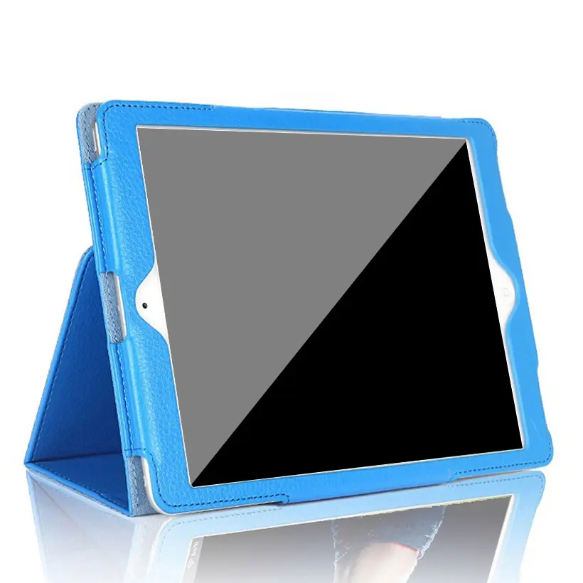 2018 Hot Jual Lengkeng Tekstur Kulit Flip Berdiri Magnetik Smart Cover Tablet Case untuk Ipad Mini 2 3 4 Air 2 Pro