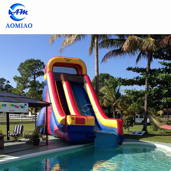 0.55Mm PVC Inflatable Pool Slide Giant Inflatable Water Slide