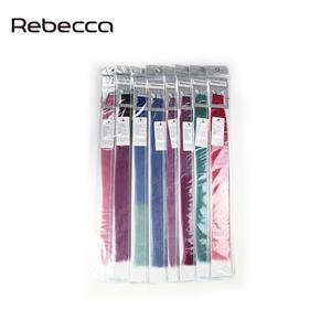 Rebecca moda şık % 100% insan saçı doğal bant saç uzatma çin
