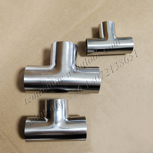 Exported to Saudi Arabia 2'' 304 Stainless Steel Tube Fittings Sanitary 3 <strong>Way</strong> Welded Ends Equal Tee - Product Image 3