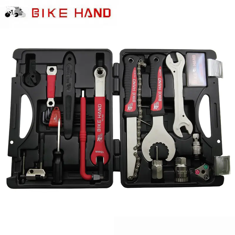 BICI A MANO Della Bicicletta Strumento di Riparazione Tool Kit Box Case tra cui Strumenti Multifunzione Per La Bici