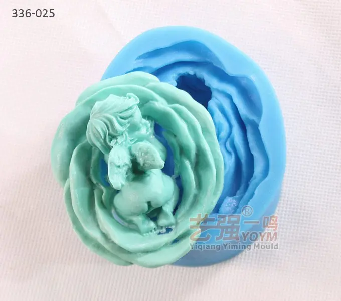 Molde de silicone para bolo, forma de anjo para bebê, ferramentas de decoração de bolo de fondant, receita