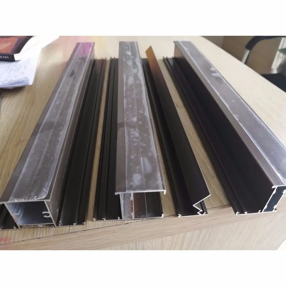 Perfil de extrusión de aluminio, bronce anodizado, puerta de ventana, mercado de Sudáfrica