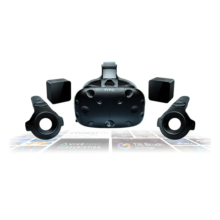 Helm HTC Vive 3D Kacamata VR, Headset Virtual Reality untuk Gaming HTC Vive COSMOS dengan 6 Kamera Pelacakan dengan Dua Buah Pengontrol