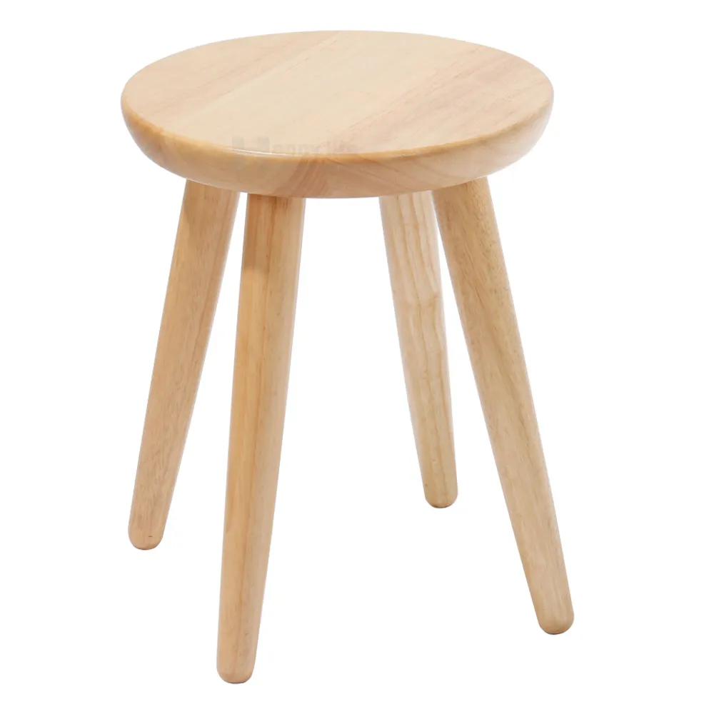 Petit tabouret en bois massif, mobilier de salon, à usage pour la maison ou le bar