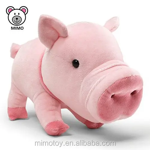 Schönes Baby Soft Spielzeug Rosa Schwein Mit Big Nose KOSTENLOSE PROBE OEM Benutzerdefinierte LOGO Hübsches Geschenk Kids Farm Animal Plüsch Weihnachten schwein