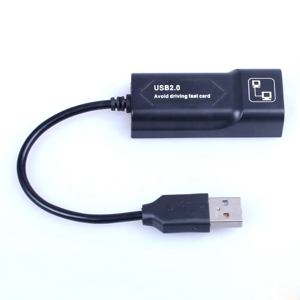 USB 2,0 a RJ45 Ethernet Fast 10/100 LAN Cable Adaptador convertidor de red con cable