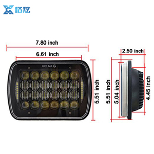 ジープラングラーYJのハイローシールビーム交換ライト付き5D7インチ<span class=keywords><strong>Led</strong></span>スクエアヘッドライト