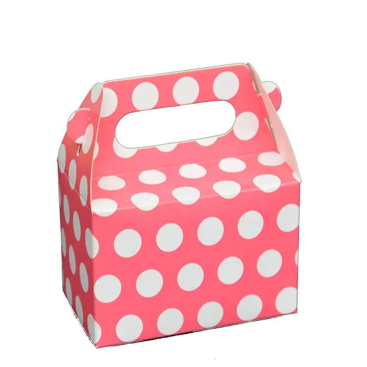 Motif à pois cupcake boîte Écologique boîtes à gâteaux sandwich à emporter boîte à pignon