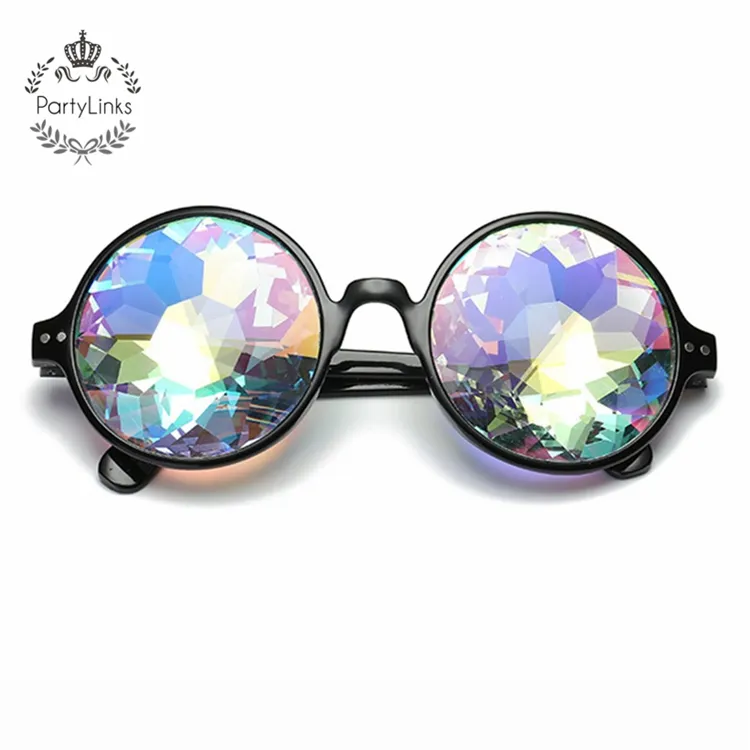 Runde Kaleidoskop Brille Rave Festival Männer Frauen Party Sonnenbrille Retro Zubehör