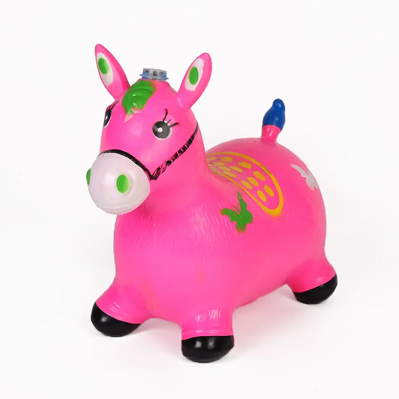 Kids riding on jumping rubber animal toy 2018