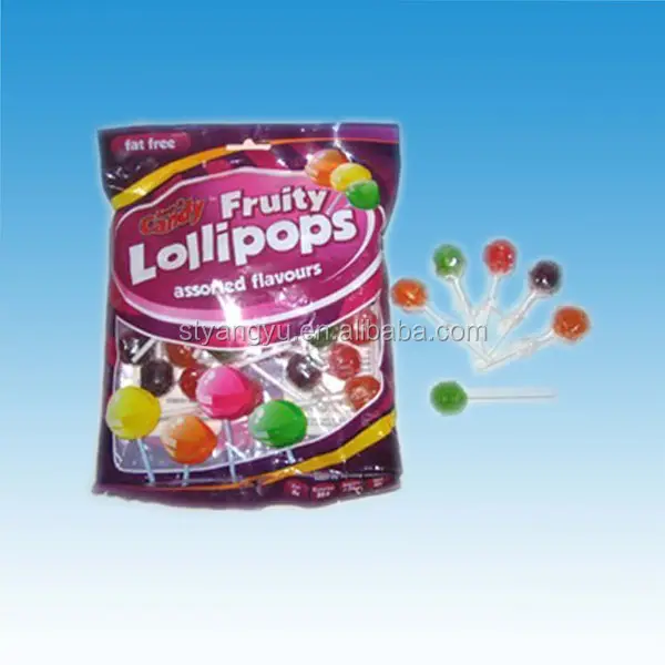 Bom Bom Lollipop en plastique blanc Bâton de sucette
