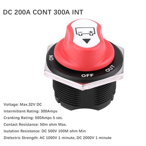 Cut Off Kill <strong>Switch</strong> <strong>200A</strong> Waterproof Disconnect <strong>Isolator</strong> Battery <strong>Switch</strong> Automotive for Car Vehicle RV Marine Boat