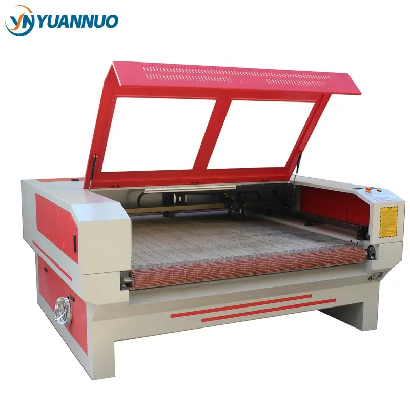 YN1610 laser cutting out machine for making leather shoe sandal handbags