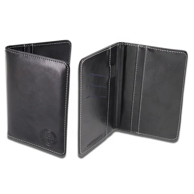 Vendita calda nero PU Leather Golf Scorecard Yardage Book Cover Holder sport all'aria aperta