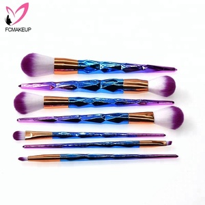 <strong>7</strong> Pieces Blue New Soft Smooth Synthetic Makeup Kit Personalized Cosmetics Professional Make up Set <strong>Brush</strong> - Product Image 6