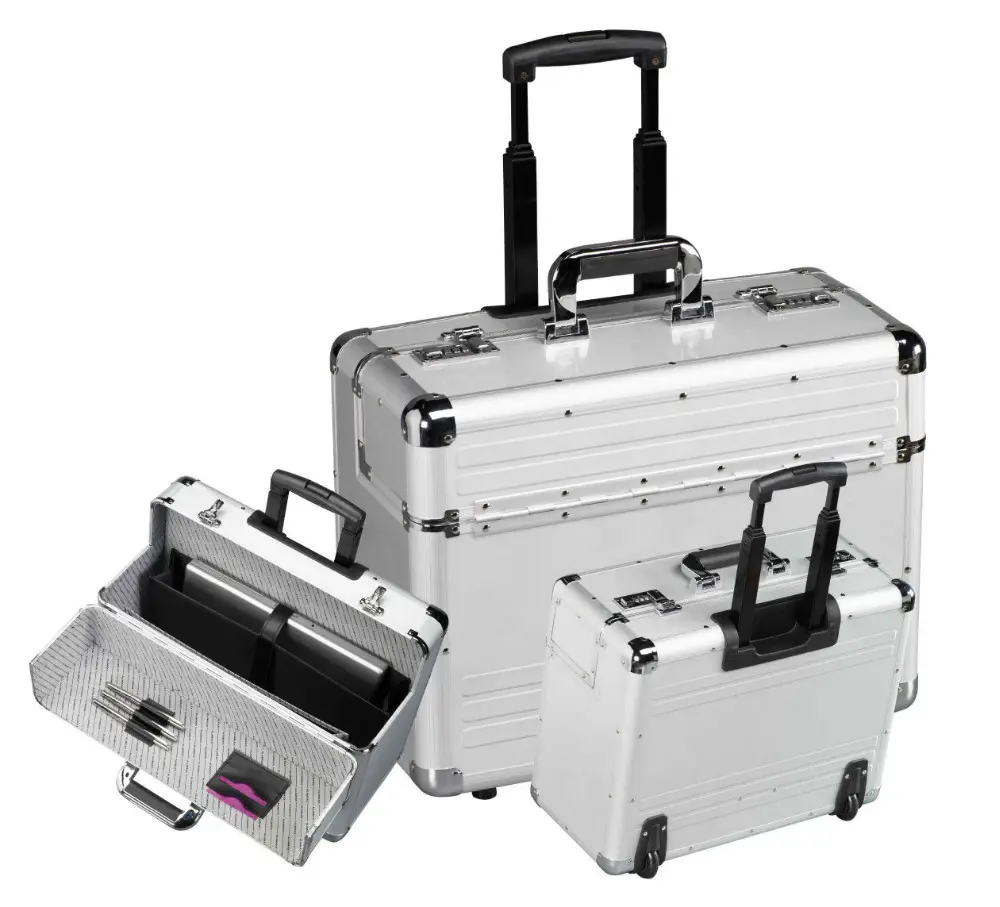 Aluminium pilot case Met Trolley