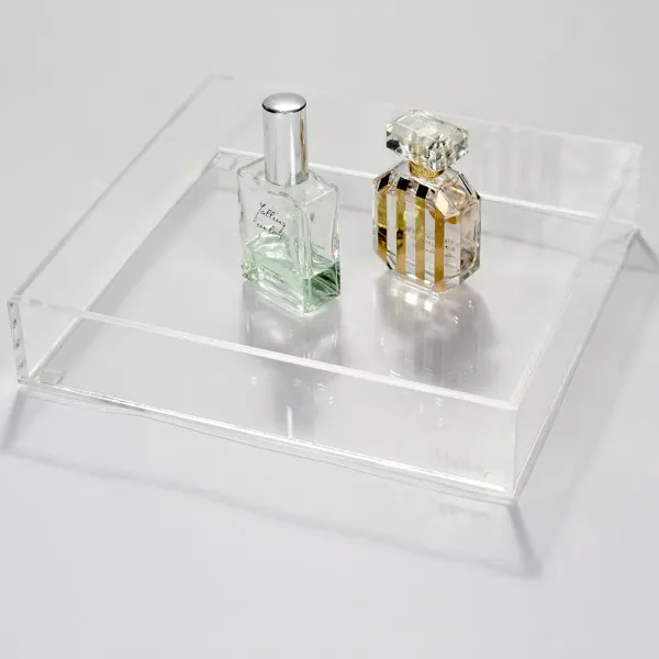 Plateau porte-parfum en acrylique transparent, Design Simple et durable, pour cosmétiques