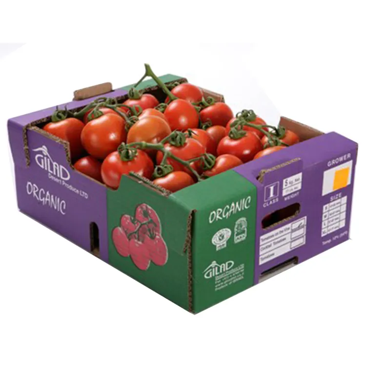OEM pieghevole frutta fresca e verdura di imballaggio di cartone ondulato scatola di verdure