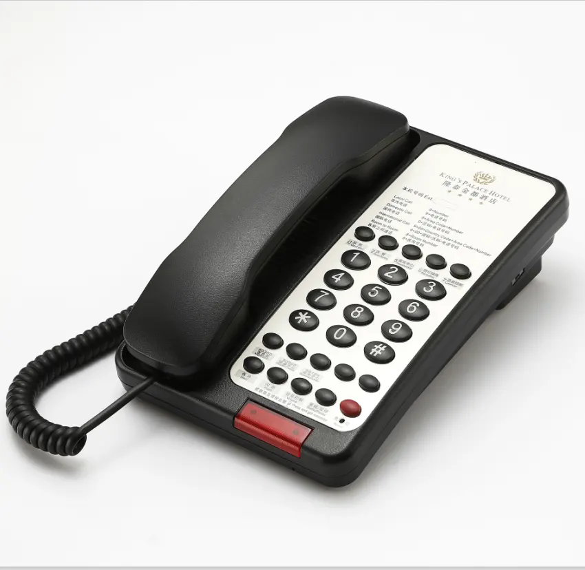 O telefone profissional do hotel guest troom com mwl trabalha com qualquer marca pabx