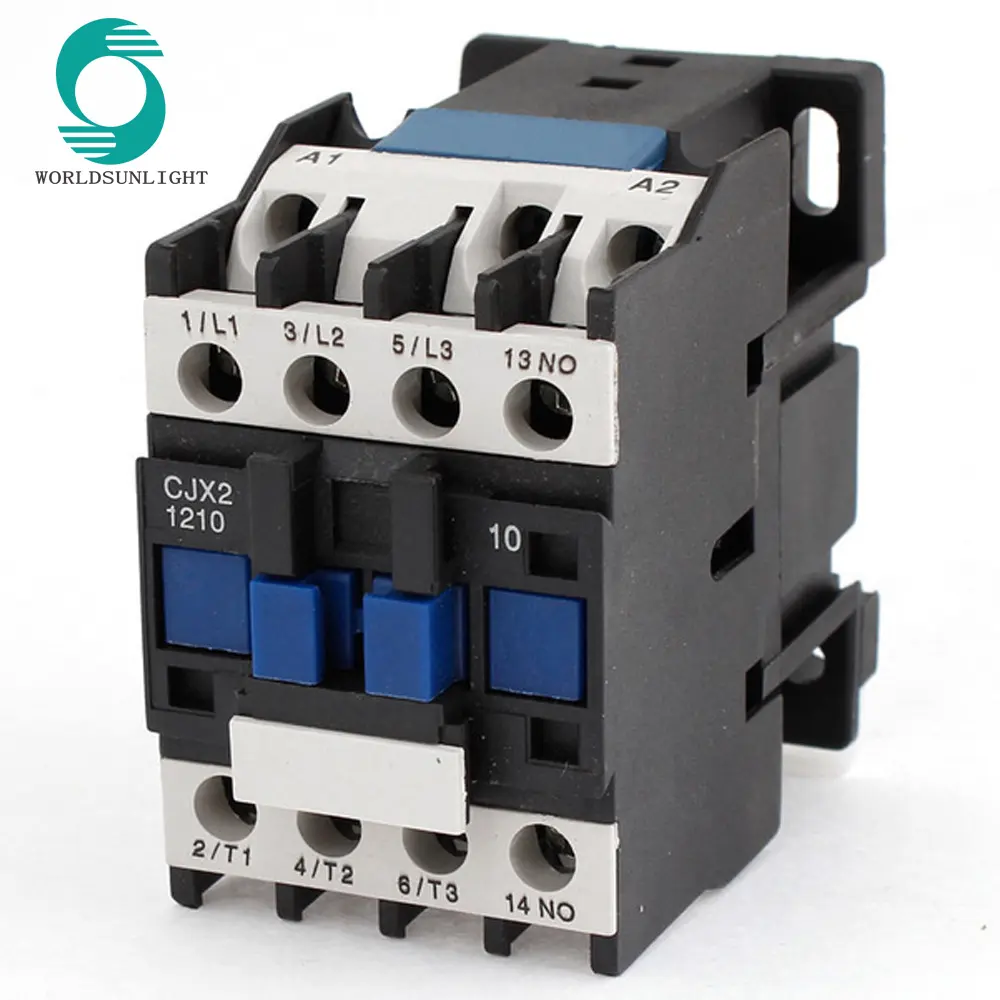 CJX2-D1210-Contactor de corriente alterna magnético trifásico, LC1-D1210, 12A, 3P, 1NO, 24v, 36v, 48v, 110v, 220v, 380v, 660V