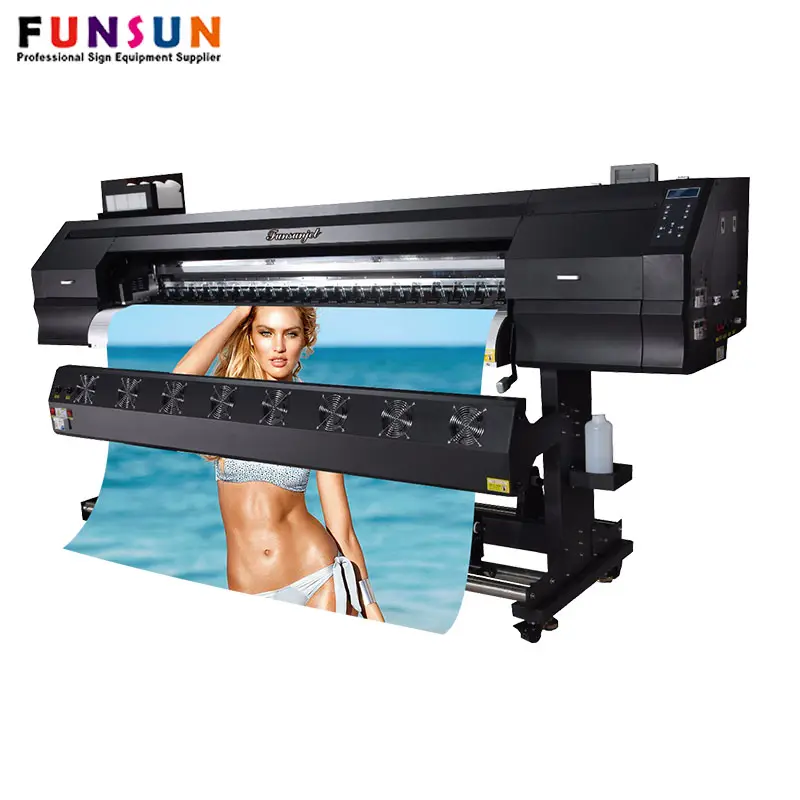 Funsunjet FS-1802K 1.8m 6ft 1440dpi eco solvente impressora de cabeça dx5 plotter digital