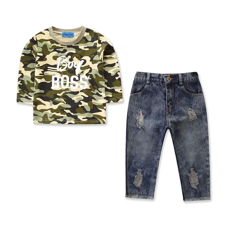 Camouflage boy clothes sets children clothing Fashion children's clothing sets