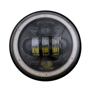 50วัตต์5 3/4ไฟหน้า5.75นิ้ว Led ไฟหน้า Hi/lo คานรัศมีแหวน - Product Image 4