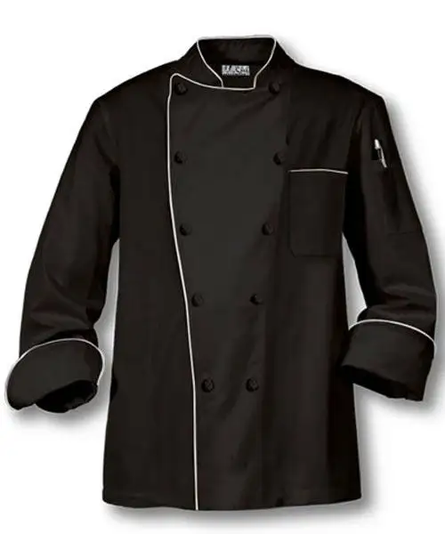 Preto Uniforme Do Cozinheiro Chefe Casaco