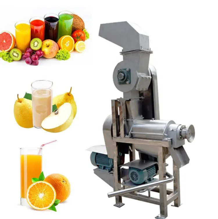 Industriële Automatische Fruit Tomaat Druk Maken Verpletterende Machine Wortel Kiwi Aloë Vera Sap Concentraat Juicer Machine