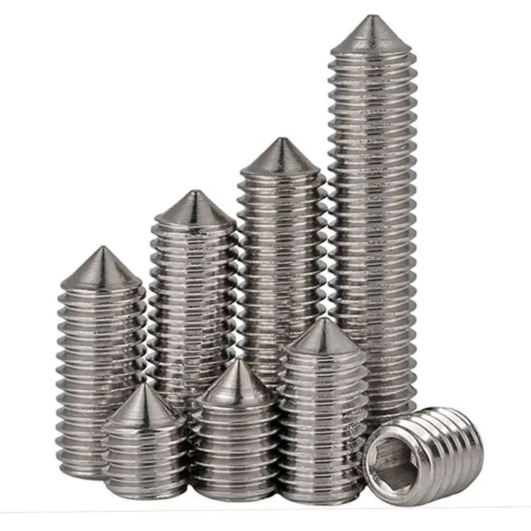 DIN914 hexagonal tornillo con taza cono point grub screw