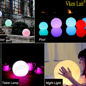 Ücretsiz Kargo Dia20cm Su Geçirmez Açık şarj edilebilir için RGBW 16 renkler değişim Led Balo Işık Bahçe - Product Image 5